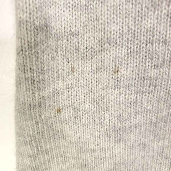 Sarah Spencer Sweater Womens Size XL Soft Polo Collar Split V Neck Light Gray - Picture 5 of 9